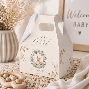 It’s a Girl Floral Deer Baby Shower Favours Favour Box