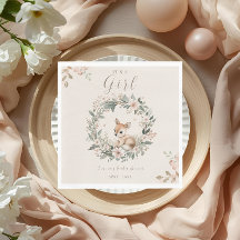 It’s a Girl Floral Deer Baby Shower Table Decor