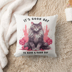 It’s a Good Day — Cat Day Celebration Cushion