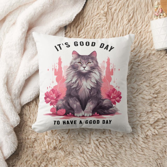 It’s a Good Day — Cat Day Celebration  Cushion (Blanket)