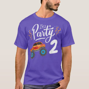 It`s A Party 2 Themed Monster Truck Birthday T-Shirt