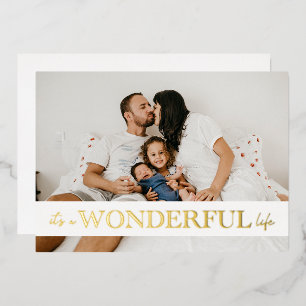 It’s A Wonderful Life Photo Foil Holiday Card