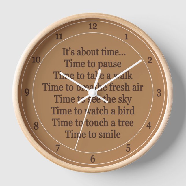 It’s about time clock nature exercise health-brown (Front)