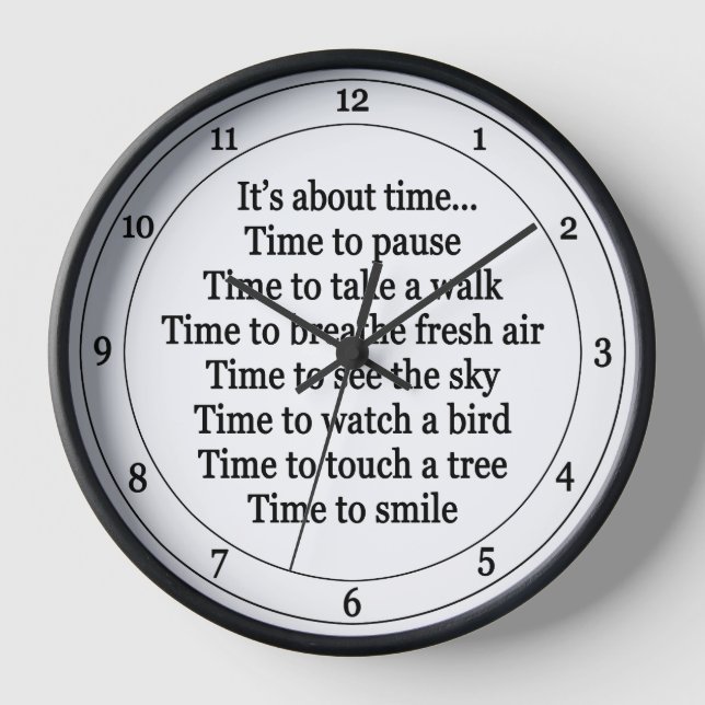 It’s about time clock nature exercise health-white (Front)