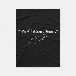It’s All About Jesus Christian Insrational Quote M Fleece Blanket