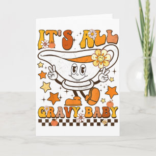 It’s All Gravy Baby Shirt Retro Groovy Happy Thank Card