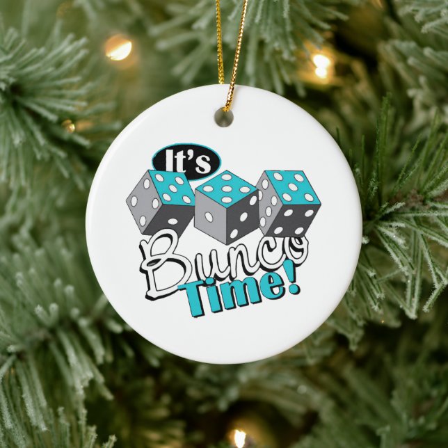 It s Bunco Time! Ceramic Ornament (Tree)