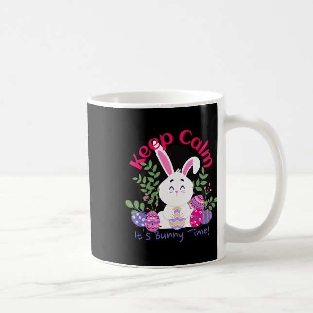 It’s Bunny Time Funny Easter Sunday Egg Hunting Gi Coffee Mug (Right)