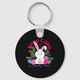 It’s Bunny Time Funny Easter Sunday Egg Hunting Gi Key Ring