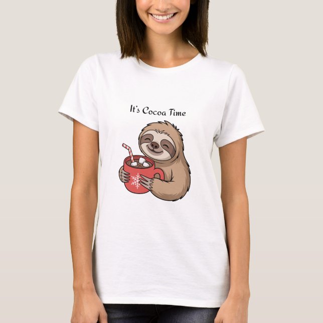 It’s Cocoa Time | Cozy Winter Quote T-Shirt (Front)