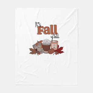 It’s Fall Y’all Aesthetic Simple Fleece Blanket
