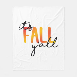 It’s Fall Y’all Aesthetic Simple Fleece Blanket