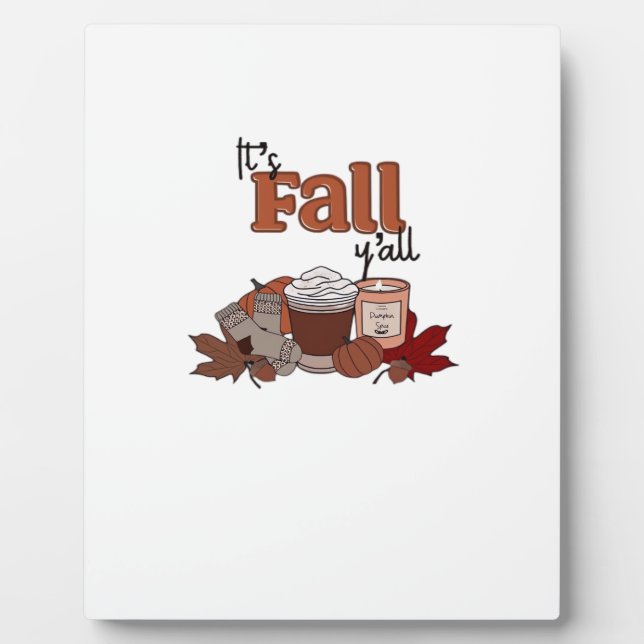 It’s Fall Y’all Aesthetic Simple Plaque (Front)