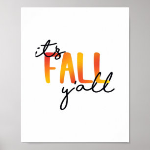 It’s Fall Y’all Aesthetic Simple Poster