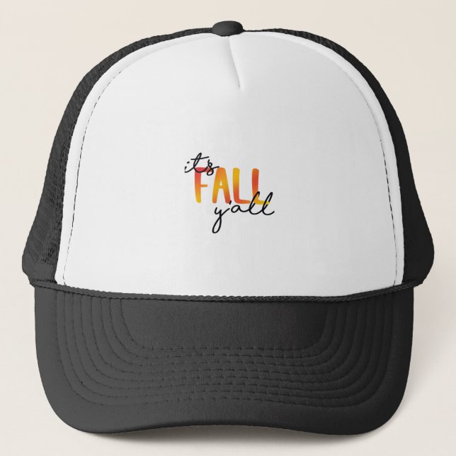 It’s Fall Y’all Aesthetic Simple Trucker Hat (Front)