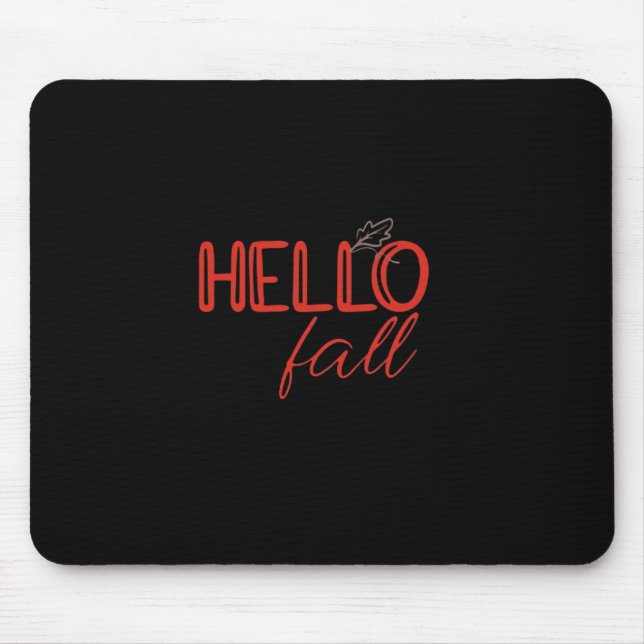 It’s Fall Y’all Autumn Leave Design Cute Pumpkin F Mouse Pad (Front)