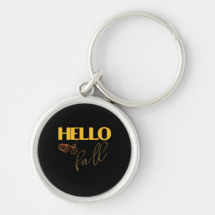 It’s Fall Y’all Autumn Leave Design Cute Pumpkin V Key Ring