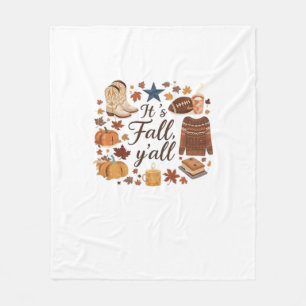 It’s Fall Y’all Basic Design Fleece Blanket
