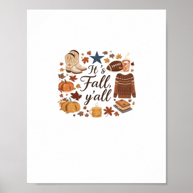 It’s Fall Y’all Basic Design Poster (Front)
