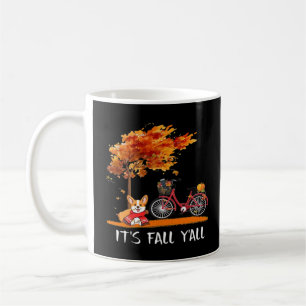 It’s Fall Y’all Cardigan Dog Autumn Funny Graphic Coffee Mug