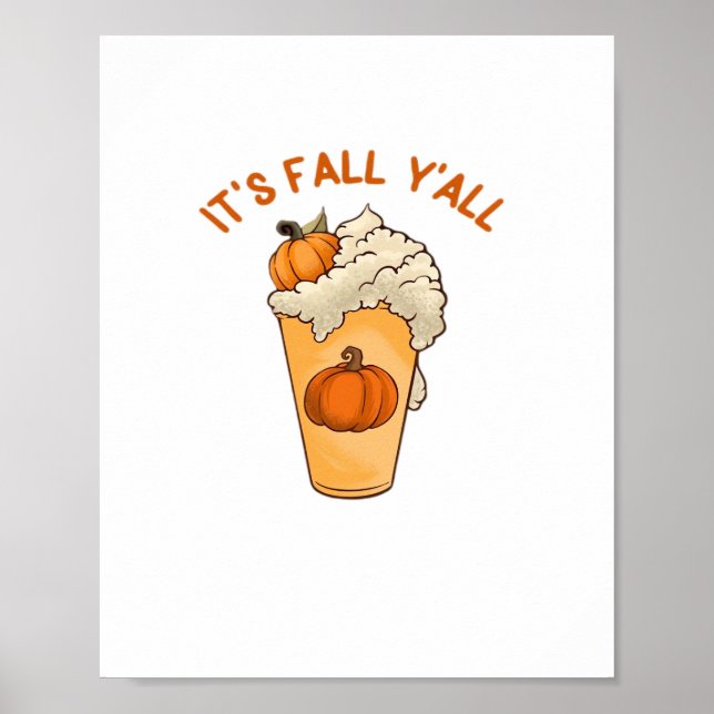 It’s Fall Y’all Classic Retro Poster (Front)
