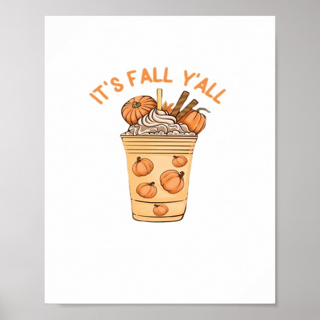 It’s Fall Y’all Cool Retro Poster (Front)