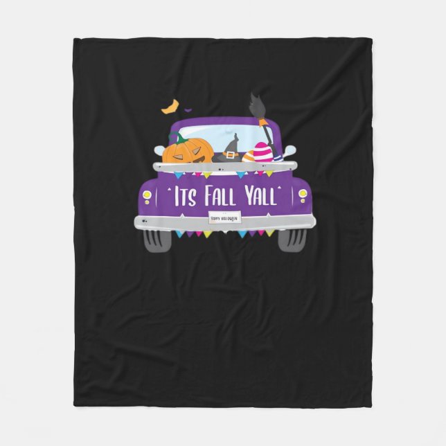 It’s Fall Y’all Cool Unique Look Fleece Blanket (Front)