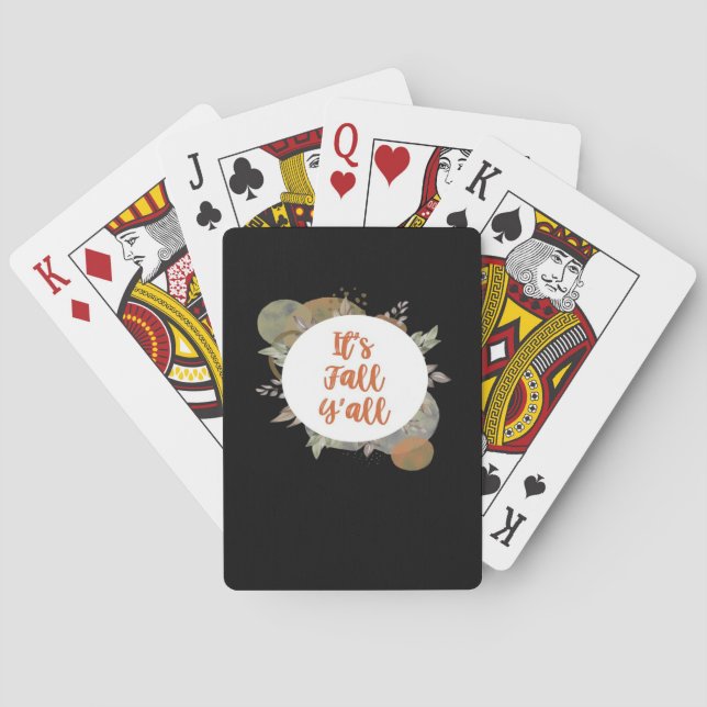 It’s Fall Y’all Cool Unique Playing Cards (Back)