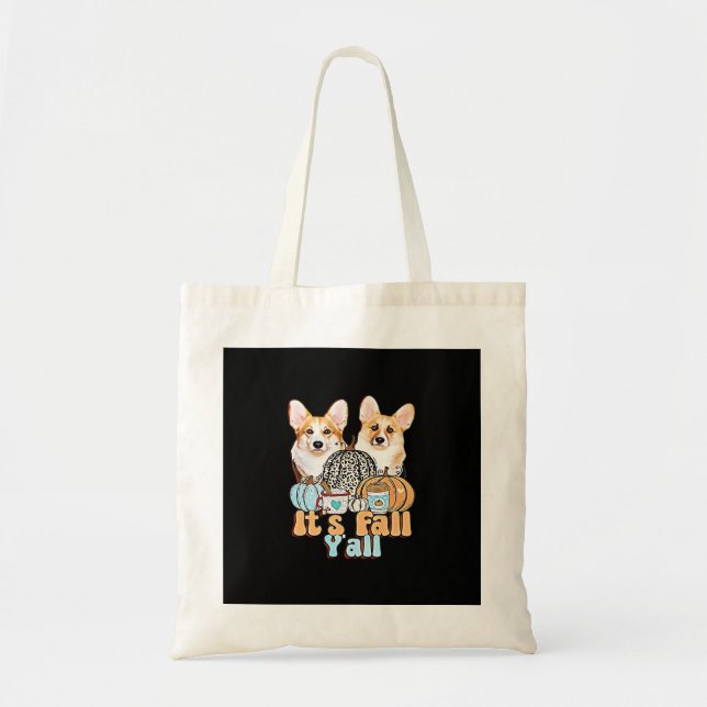 It’s Fall Y’all Corgis Unique Aesthetic Tote Bag (Front)