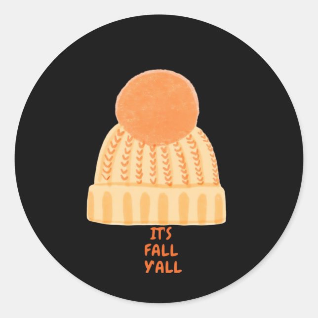 It’s Fall Y’all Creative Casual Classic Round Sticker (Front)