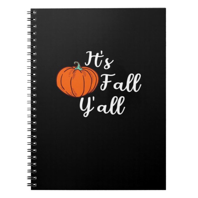 It’s Fall Y’all Cute Fall Aesthetic Style Notebook (Front)