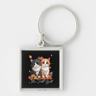 It’s Fall Y’all Cute Kittens Key Ring
