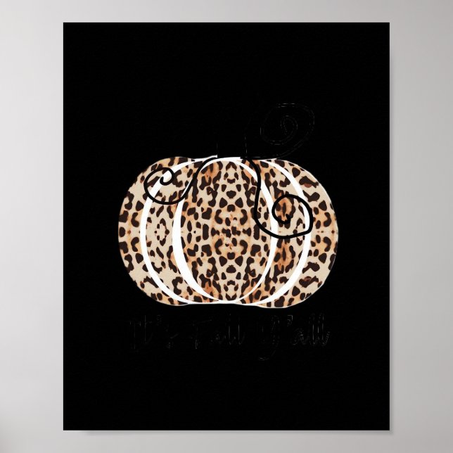 It’s Fall Y’all Cute Leopard Print Pumpkin Fashion (Front)