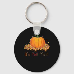 It’s Fall Y’all Cute Pumpkin Autumn Tree Fall Leav Key Ring