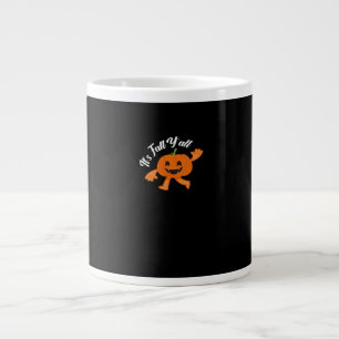 It’s Fall Y’all Cute Pumpkin Illustration Large Coffee Mug
