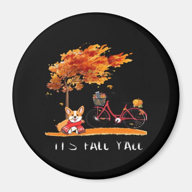 It’s Fall Y’all Dachshund Autumn Costume Magnet (Front)