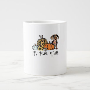 It’s Fall Y’all Dachshund Funny Casual Large Coffee Mug