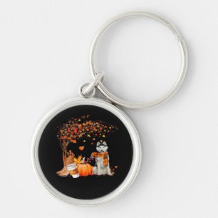 It’s Fall Y’all Dog Thanksgiving Halloween Aesthet Key Ring