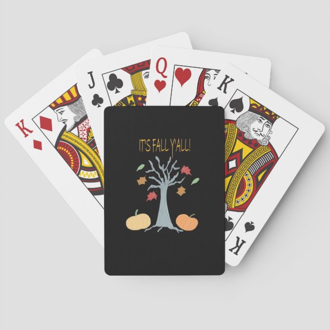 It’s Fall Y’all Essential Funny Trendy Playing Cards (Back)