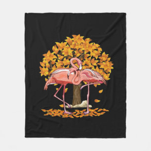 It’s Fall Y’all Flamingo Thanksgiving Halloween Fleece Blanket