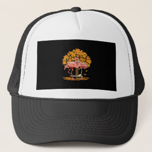 It’s Fall Y’all Flamingo Thanksgiving Halloween Trucker Hat