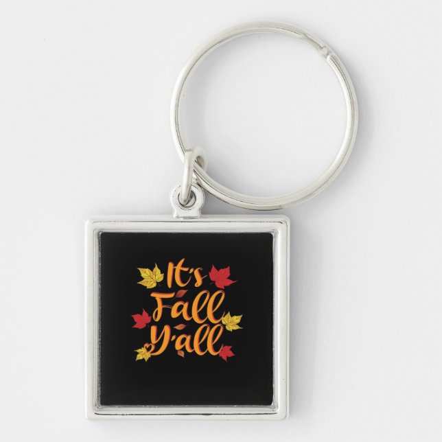 It’s Fall Y’all Funny Autumn Basic Classic Key Ring (Front)