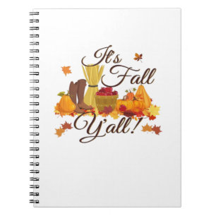 It’s Fall Y’all Funny & Cool Retro Notebook