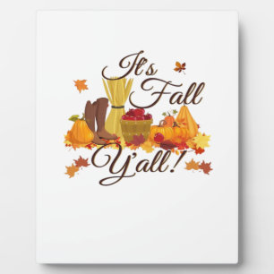 It’s Fall Y’all Funny & Cool Retro Plaque