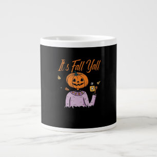 It’s Fall Y’all Funny Minimal Style Large Coffee Mug