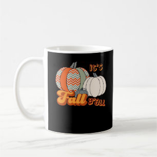 It’s Fall Y’all, Funny Pumpkins Chevron Pattern Coffee Mug