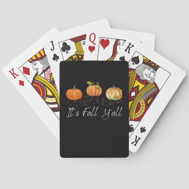 It’s Fall Y’all Funny Quote Playing Cards (Back)