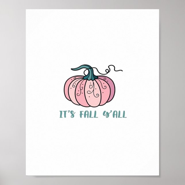 It’s Fall Y’all Funny Trendy Poster (Front)