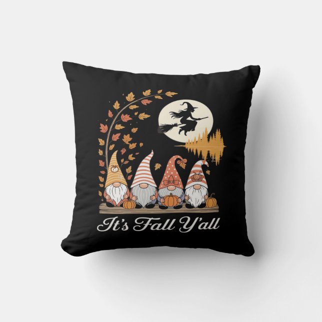 It’s Fall Y’all Gnomes Autumn Design Cushion (Front)