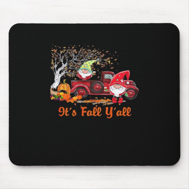 It’s Fall Y’all Gnomes Pumpkin Spice Mouse Pad (Front)